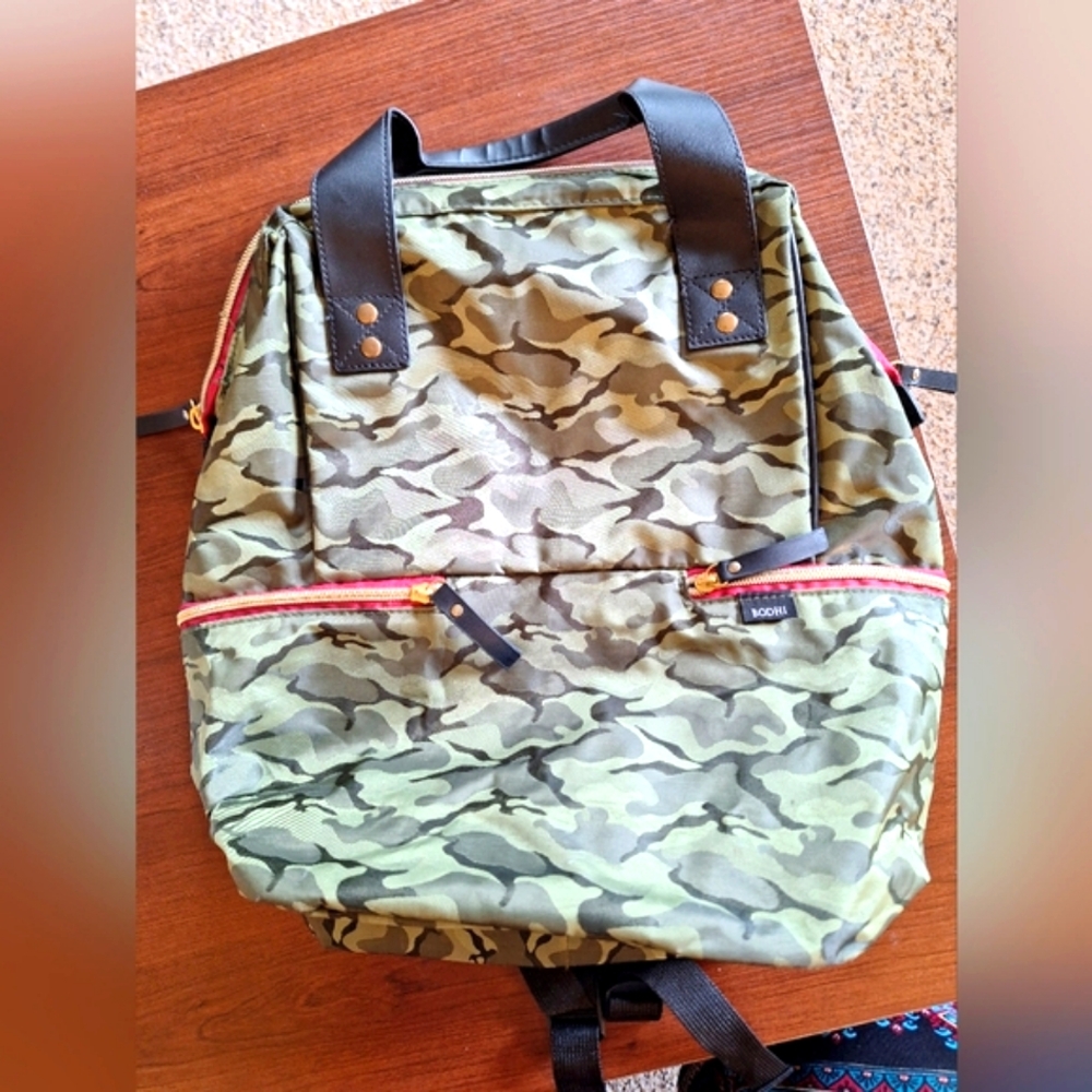 Bodhi Green Digital Camouflage Backpack for Versatile Adventures Like New